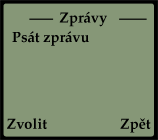 Displej - vytvořit novou zprávu