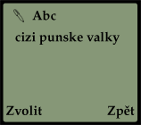 Displej - zadat požadovaný výraz pro výklad