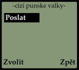 Displej - přejít k odeslání zprávy